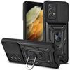 Protective Case - BOOLING - for Samsung S21 Ultra - Rigid - Shockproof - Ring Stand - Black