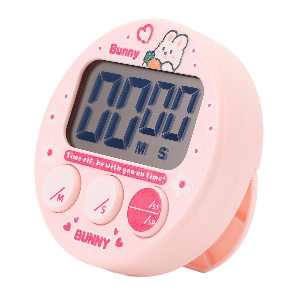 Цифровой кухонный таймер с ЖК-дисплеем, компактный мультяшный электронный магнитный таймер для детей