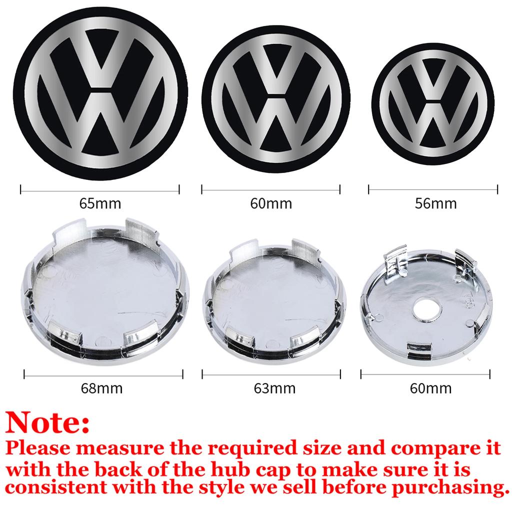 IMNOV1 VW GTI GOLF 2026 Hot For VW VOLKSWAGEN 4PCS 60MM/ 63MM/68 MM Car Wheel Center Hub Caps Tire Rim Covers Auto Accessories For Volk