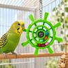 Rudder Shaped Interactive Spinning Wheel Colorful Beads Parrots Rotating Toys  Exercise Tool
