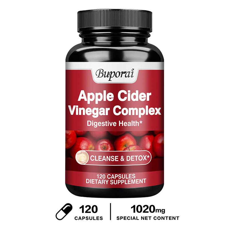 Apple Cider Vinegar Capsules 120 Count — Digestive Support, Daily Wellness, Nutritional Support