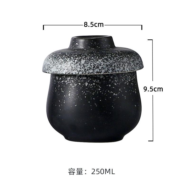 Ретро керамическая миска с крышкой Ресторанная миска для яиц на пару Десертная миска Супницы Чайные миски Молекулярная еда Специальная столовая посуда