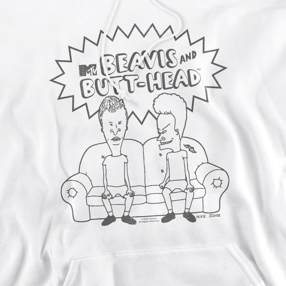 Beavis & Butthead Mens Couch Logo Hoodie