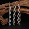 Модный браслет Fashion Treasure Jewelry из стерлингового серебра S925 с натуральными топазом, гранатом, диопсидом для женщин