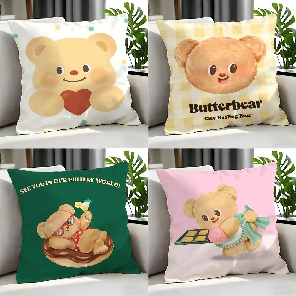 Cartoon BButterbeared Cushion Cover Cushion Cover Set Pcs x x x Pillowcase Decorative Sofa Home Decor