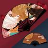 Vintage Folding Fan Taffeta Party Favors Hand Fan  For Summer Wedding Dance Movies Performance