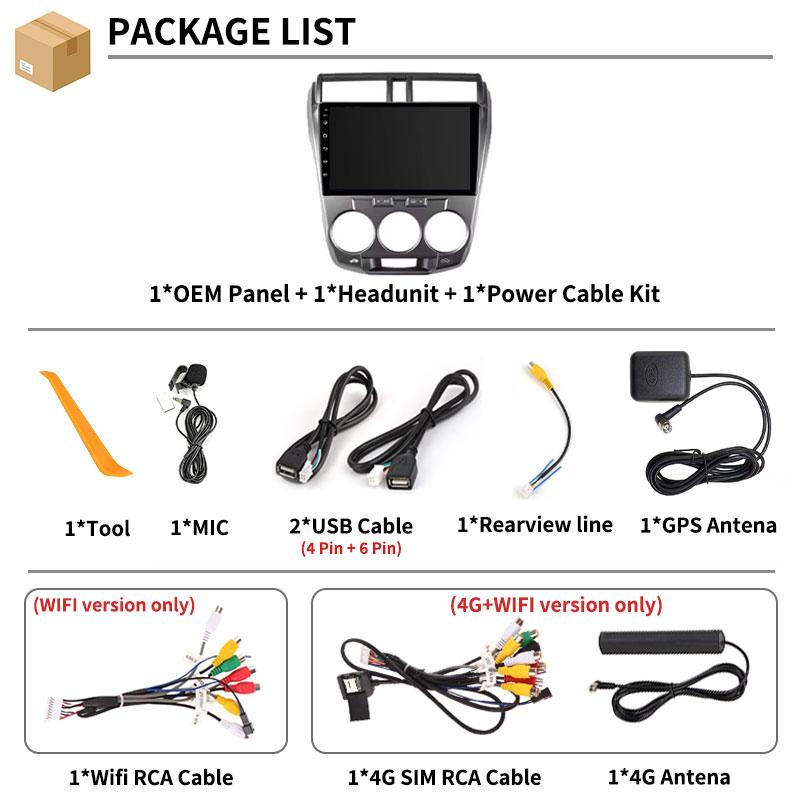 Qualcomm Android 15 pour Honda City 2008 2009 2010 2011 2012 2013 RHD autoradio sans fil Carplay Auto lecteur vidéo multimédia DSP