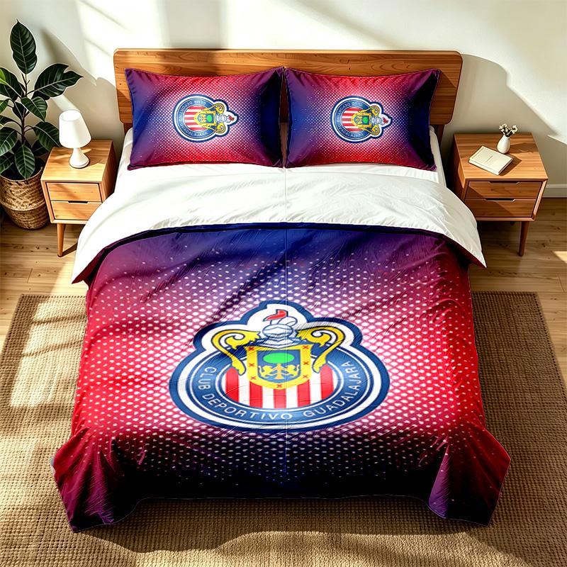 Club Deportivo Guadalajara (28) 3pc set suitable for master bedrooms soft and comfortable an ideal gift for family and friends Includes one duvet cove