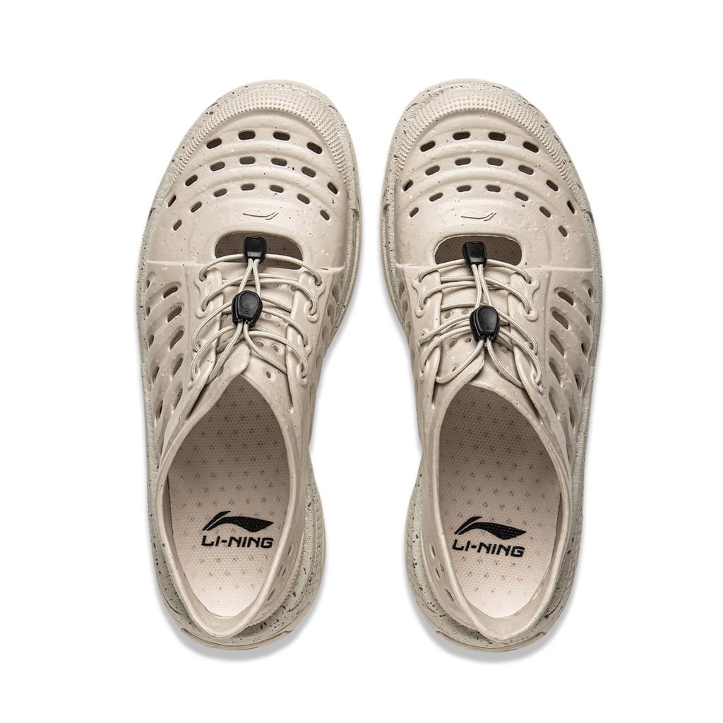 Li Ning Pangu Trek Lightweight High Resilience Trendy Non-Slip Wear-Resistant Creek Shoes Unisex Shoes Oatmeal-Gray AZSV025-1