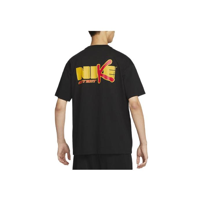 Nike American Vintage Logo Print Elastic Short Sleeve Drop Shoulder T-Shirt Men Tops Black DZ2684-010