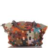 Stylish Women's Shopper Made of Genuine Leather In Patchwork Design