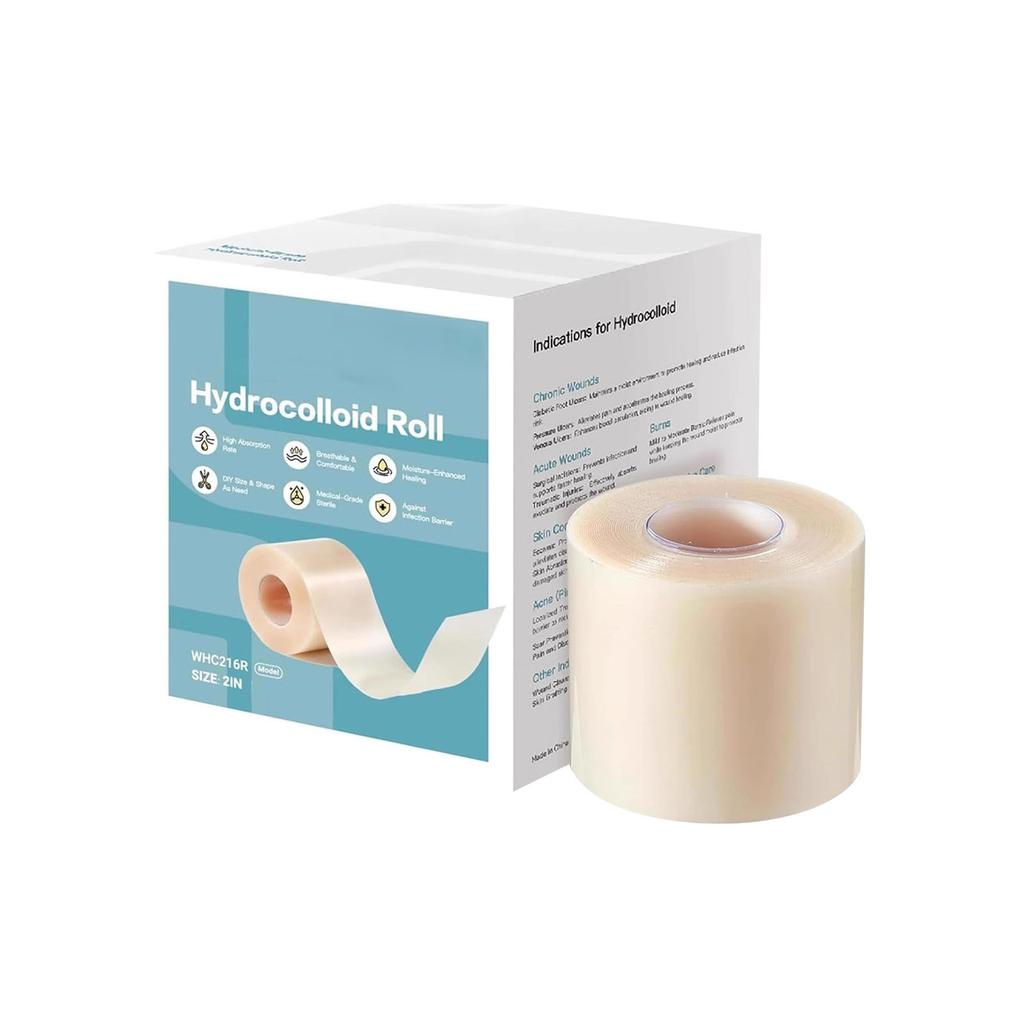 Hydrocolloid Roll For Care Cut To Size, Extra Large Hydrocolloid Patch Bandages With Self-Adhesive, Ultra Absorbent, Flexible Waterproof, Aid Kit