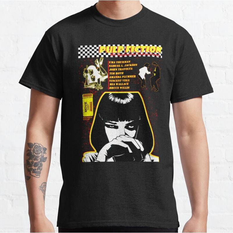 Crazy Ideas About Premium Printed Power From Hell 80s vintage movie Pulp fiction T-shirt large