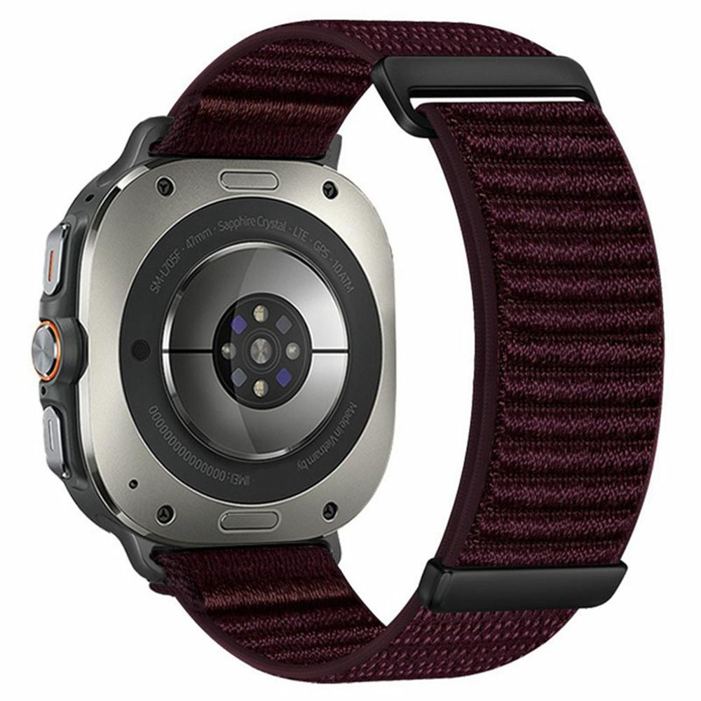 For Samsung Galaxy Watch Ultra (2025) 47mm / Ultra 47mm Watch Band Two-Piece Magic Tape Nylon Woven Wrist Strap