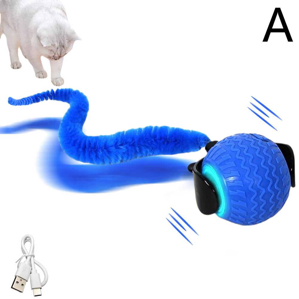 Интерактивные игрушки для кошек, автоматический электрический катящийся мяч, игрушки для кошек, котят, питомцев, умная автоматическая игрушка-тизер, перезаряжаемая через USB
