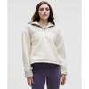Lululemon High Pile Fleece Hooded Half Zip Light Ivory Dove Grey Light Ivory
