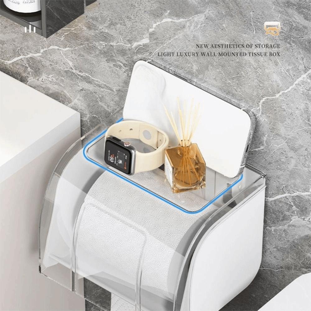 Waterproof Wall Mounted Tissue Case Toilet Roll Paper Dispenser Toilet Room