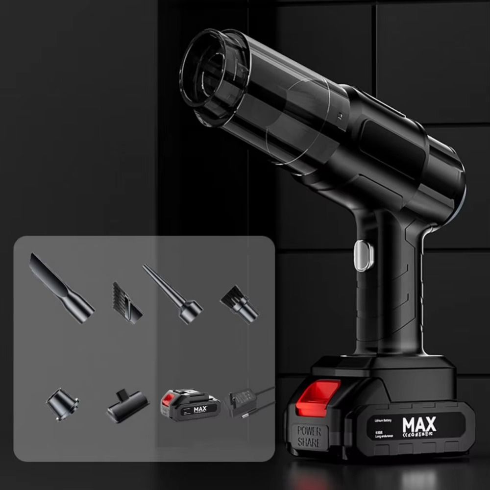4 in1 Wireless Dust Blower Strong Suction Air Dust Collector Mini Car Vacuum Cleaner Computer