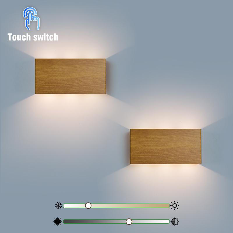 6W Wireless Portable LED Wall Lamp Touch Dimming Wall Lights Type-C Charging Night Light Bedside Stairside Corner Decor 3 Colors