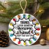 Besties Christmas Round Ornament, Best Friends Round Christmas Ornament, Personalized Keepsake Gifts (We Are More Than Friends)