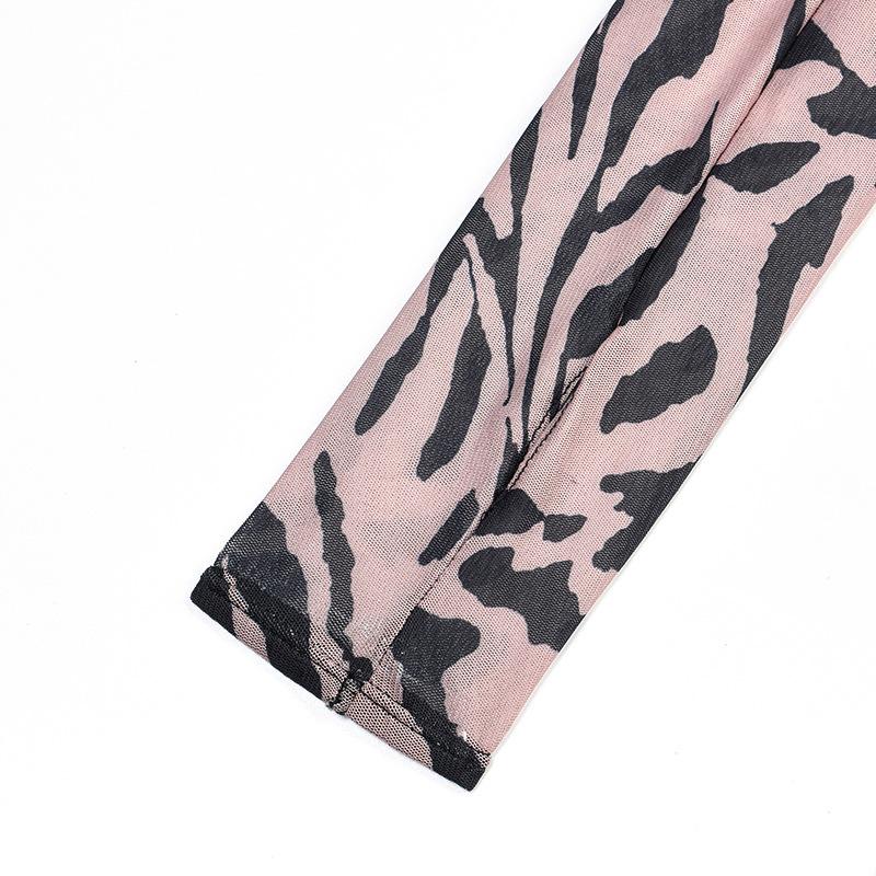 Aduloty Женское сексуальное нижнее белье, тонкая сетка, новое летнее эротическое белье с леопардовым узором, сетчатое нижнее белье, комплект из четырех штук