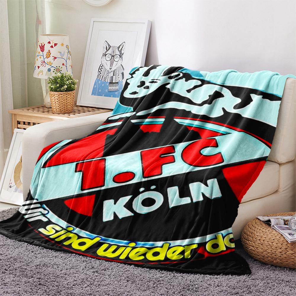 1pc FC KÖLN Print Flannel Blanket, High quality Comfortable for All Seasons, Home Decor, Warmth and Comfort, Perfect for Christmas Gifts51