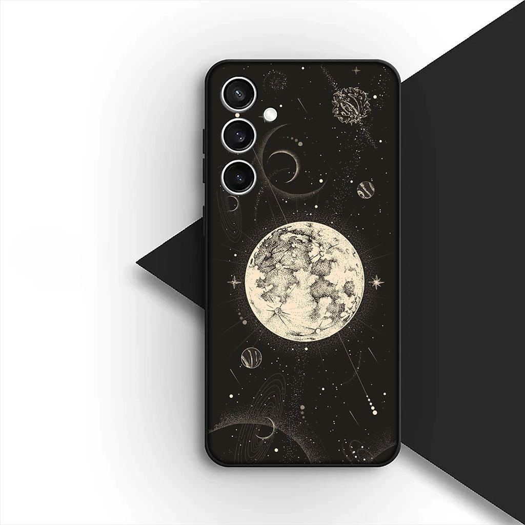 Чехол для телефона Apple iPhone 16 14 15 Plus 11 Pro Max 16E ProMax + 16Plus 15+ 14+ Мягкий чехол Луна Астронавт Вселенная Галактика Звезды