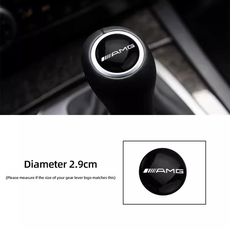 GLC GLB Car Gear Lever Decoration Shifter Head Emblem Sticker For Mercedes Benz AMG W204 W205 W203 W211 W212 W213 W201 W210 W12