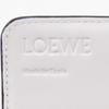 Loewe Repeat Anagram Purse White Leather Unisex Used
