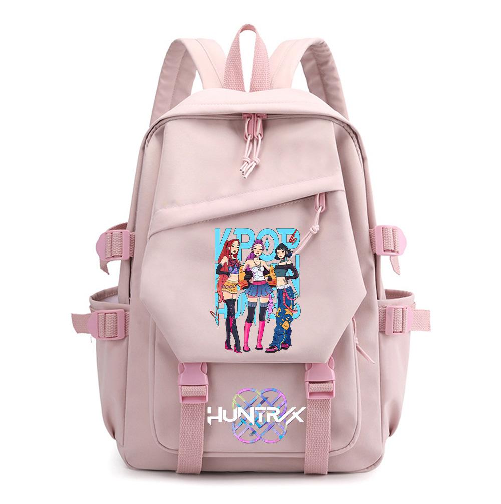 Мультяшный K-pop Рюкзак с принтом «Охотники на демонов» для мальчика-подростка, школьная сумка для девочки, детский студенческий рюкзак для книг, женская дорожная сумка, детский подарок, рюкзак