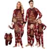 Christmas Print Cute Family Set Pajamas, Home Clothes, Family Set Long Sleeve Top Pants Set