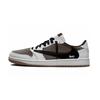Travis Scott x Air Jordan 1 Коллаборация Амортизация Низкие Винтажные Баскетбольные Кроссовки Унисекс Кофейный DZ4137-700(Команда723-6)