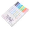 8Pcs Double Line Pen Color DIY Drawing Marker Highlighter Stationery Art Supplies