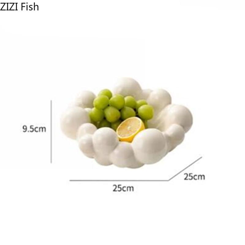 Легкая роскошная керамическая фруктовая тарелка для свадебной вечеринки, ореховые закуски, фруктовая тарелка, украшение для гостиной, украшение для хранения домашней посуды