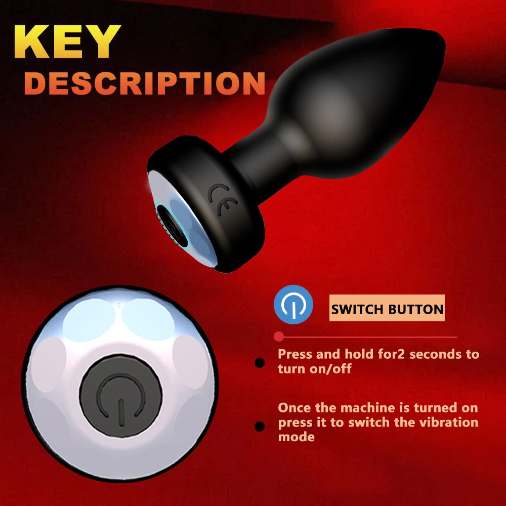 Беспроводной пульт дистанционного управления 10 частот вибрации Маленькая анальная пробка для женщин и мужчин Массаж простаты Вибрирующие анальные секс-игрушки для мужчин