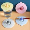 Reusable Silicone Cup Cover Round Tea Coffee Sealed Lids Leakproof Food Grade Anti-dust Mugs Lid Dustproof Cute Mug Cup Cover