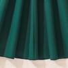 7-12Y Girls' Children's Suit Children's Dress Summer Skirt New Solid Colour Splicing Sleeve Princess Skirt