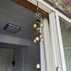 Garden Random Style Double Metal Bell Pendant Wind Chime, Brass Color Bell Hanging Decoration Home Patio Wall Hanging Gift