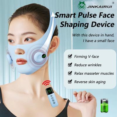 Электрический V-образный массажер для лица, контурирующее устройство для красоты лица, EMS микротоковый лифтинг кожи, массажер для похудения и формирования подбородка