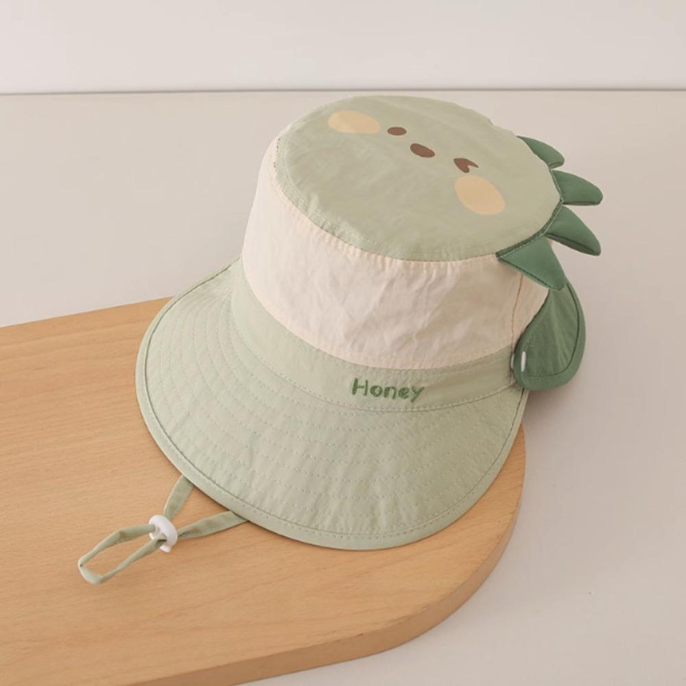 Хлопковая детская шляпа от солнца Мультяшная шляпа-ведро с кроликом Милая кепка с козырьком Детская