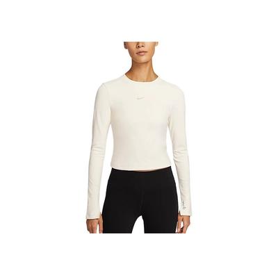 Приталенная футболка Dri-Fit One с коротким рукавом, быстросохнущая, женские топы, светло-кремовый, HV8726110