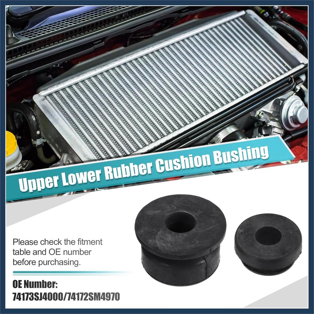 4pcs Upper Lower Rubber Cushion Bushing Radiator Mount Insulator for Honda Accord 1990-2020 for Honda Civic 1992-2020 for Honda Odyssey 1995-2021