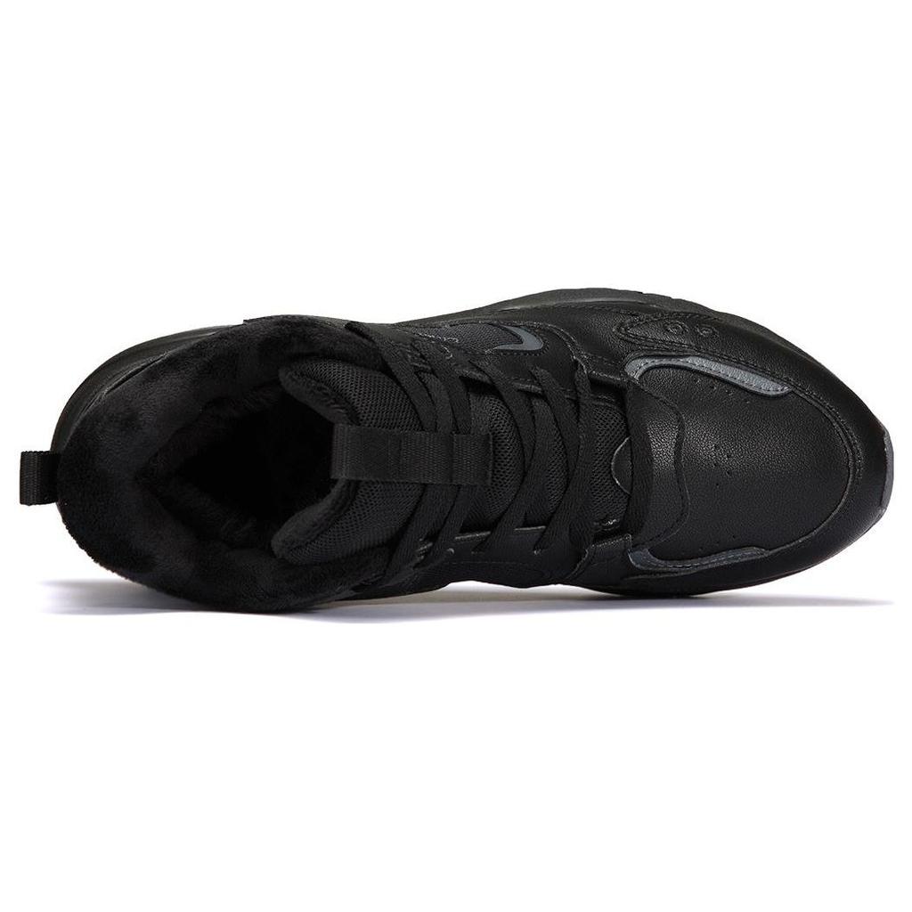 Li-Ning Флисовая подкладка, нескользящие, износостойкие, теплые, высокие, спортивные, повседневные, мужские кроссовки, черные, AGLS209-3