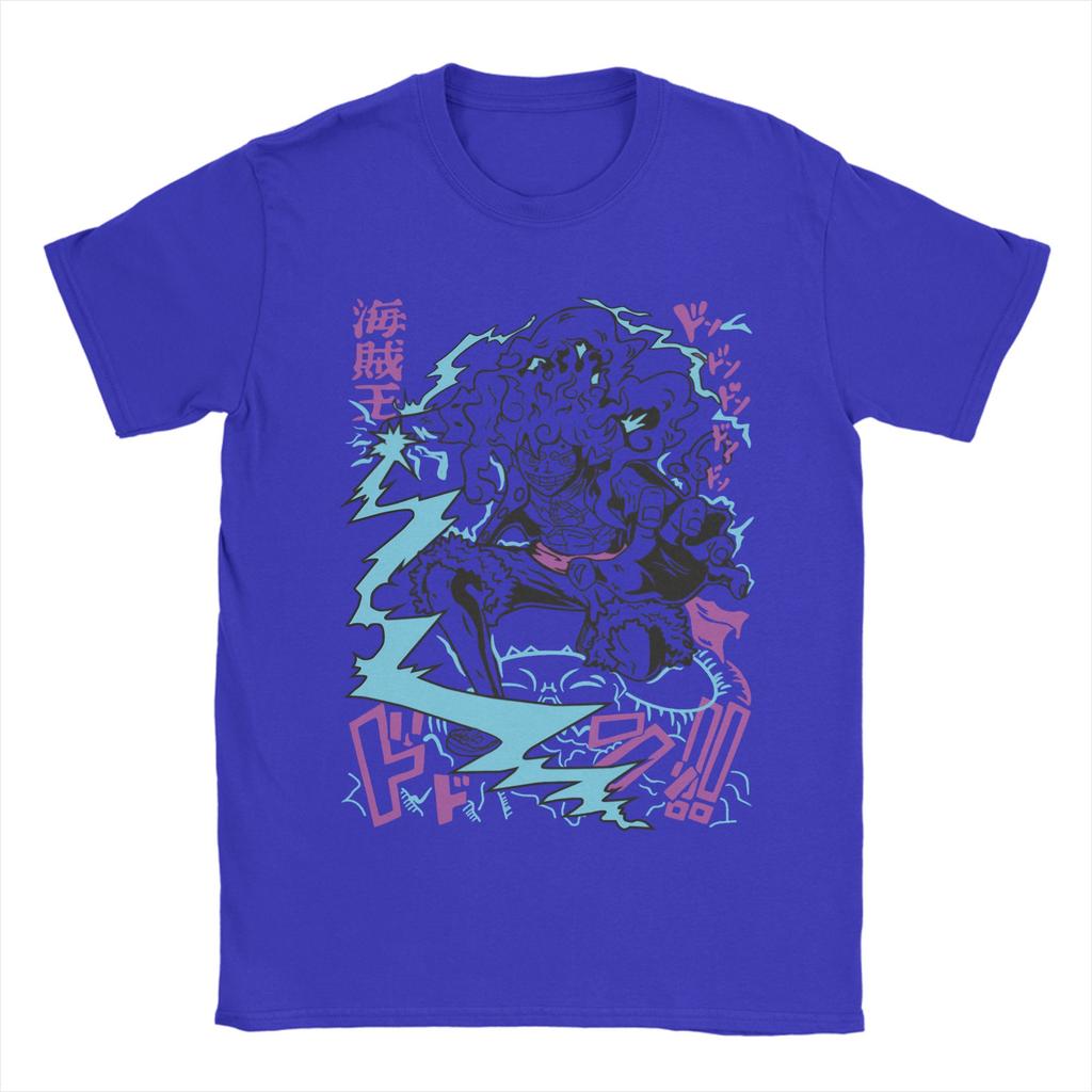 Casual Ones Pieces Monkey D Luffy Gear Five TShirt for Men O Neck 100 Cotton T Shirt Short Sleeve Tees Gift Idea Clothes