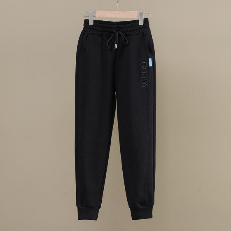 Женские велюровые гаремные спортивные штаны: Зимний корейский стиль, свободные манжеты, эластичная талия, приталенный крой.