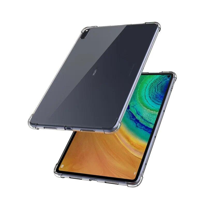 Силиконовый чехол для Huawei MatePad T8 T5 T3 10 9,6 M3 M5 Lite 8,0 8,4 10,1 10,4 10,8, прозрачный чехол, мягкая задняя крышка из ТПУ для планшета