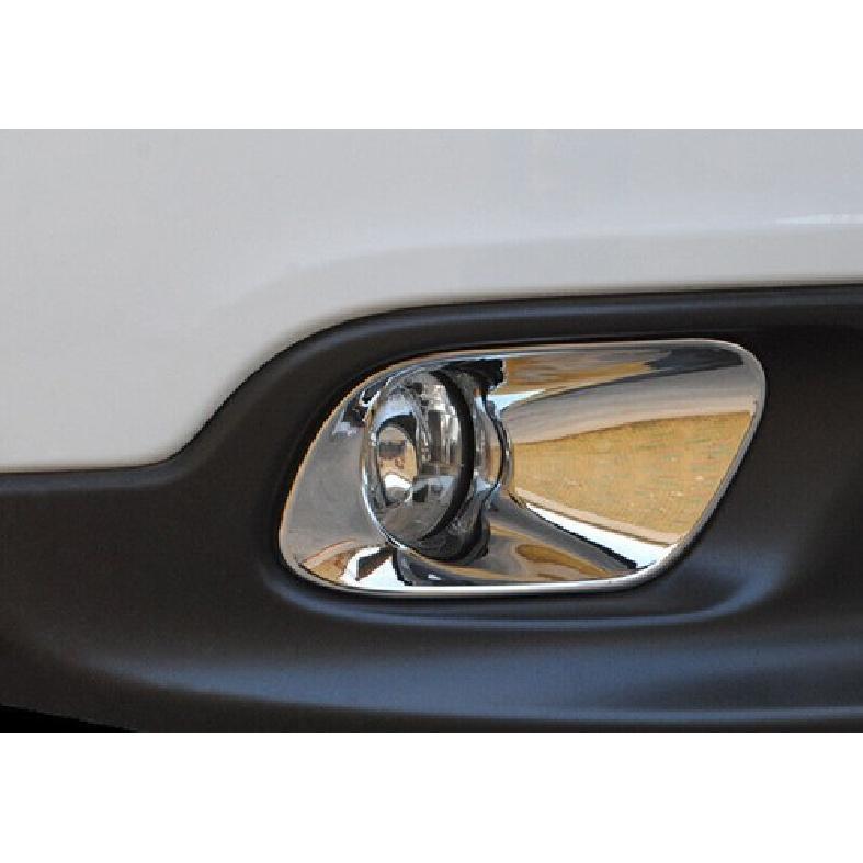For Jeep Cherokee 14-2018 Bright Chrome Front Fog Light Lamp Cover Trim 2PCS