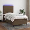 VidaXL Slat Bed Base with Mattress and LED, Upholstered Bed, Single Bed, Adult Bed for Interior Bedroom, 3134912