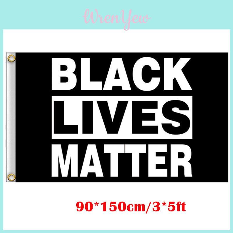 Премиальный черный баннер Black Lives Matter размером 3x5 футов, изготовленный из УФ-стойкой полиэстеровой ткани