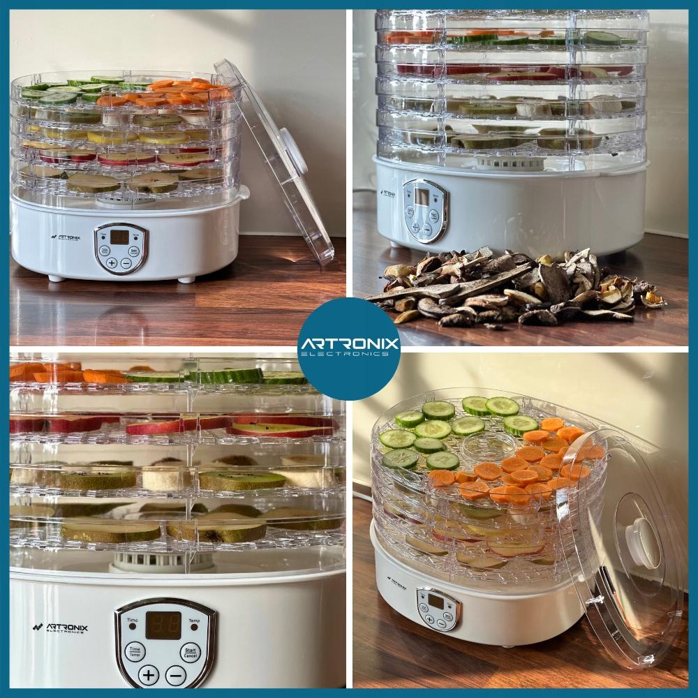 Food Dehydrator for Mushrooms, Fruits, Vegetables, Temperature Control, 5 Sieves